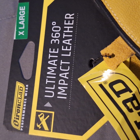 Ironclad Yellow Impact Leather Gloves - Picture 2 of 3
